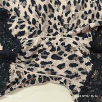 Ensemble deux pièces léger pour femme, motif léopard, effet seconde peau, soutien-gorge et bas de lingerie