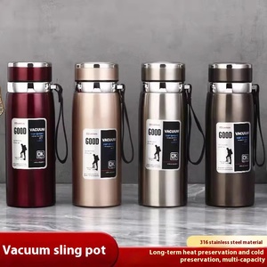 1000ml Grande Capacité Design Classique Portable Vide Thermos Tasse 316 En Acier Inoxydable Cadeaux D'affaires Thé Séparation <span class=keywords><strong>Ventre</strong></span> Motif - Product Image 5