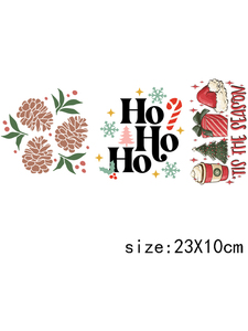 LETOP Buon Natale, Adesivo UV Lavabile per Bicchieri Libbey da 16oz, Decalcomania 'Ho Holly Jolly' per Decorazione Tazze - Product Image 2