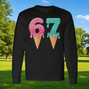 Camiseta de manga larga Baseball Drip Ice Cream 67 Lifestyle 101 - Product Image 3