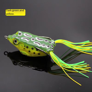 Señuelo de Pesca LOVITA, Artificial, Suave, de PVC, Simulación de Rana, 5g/8g/13g, Doble Anzuelo con Barba, para Pesca de Lubina, Agua Dulce - Product Image 1