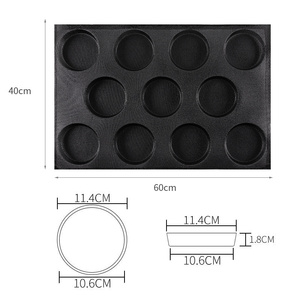 <span class=keywords><strong>Molde</strong></span> <span class=keywords><strong>de</strong></span> Silicona y Fibra <span class=keywords><strong>de</strong></span> Vidrio para Panecillos <span class=keywords><strong>de</strong></span> Hamburguesa, 600x400x18mm, 11 Cavidades, Perforado, para Panaderías - Product Image 2