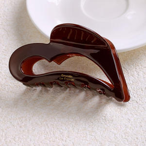 Pinces à cheveux en acétate de cellulose style français, rouge élégant, antidérapantes, pour femmes, pour coiffures mi-hautes ou entièrement relevées, en stock - Product Image 5