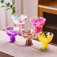 Distributeur multifonctionnel de thé, lait, jus, eau, café, boissons, matcha, tasse à dessert en verre, tasse à double paroi avec fleur séchée
