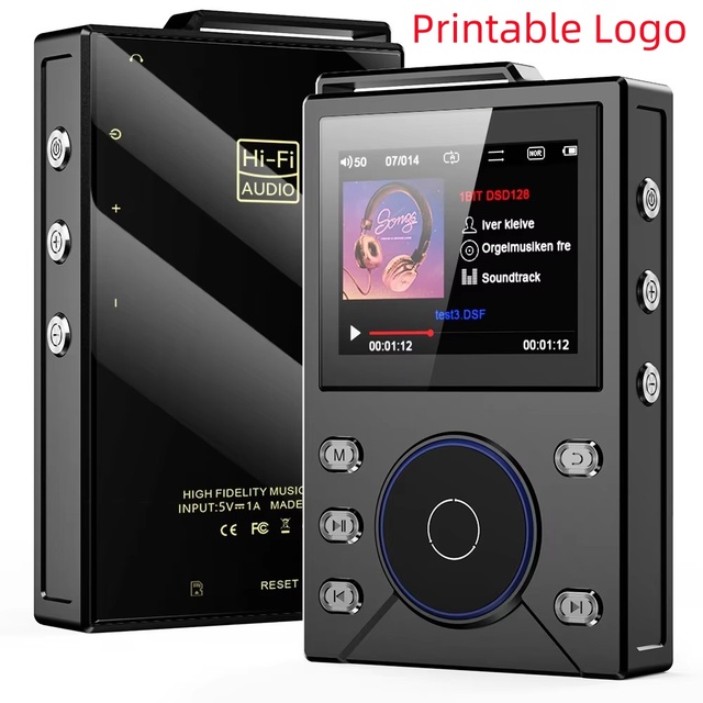 Factory Direct 2.4 Inch Hi-Fi Audio MP3 Player DSD256 Lossless Music BT 5.3 Support 128GB TF Card Portable Digital Audio Player