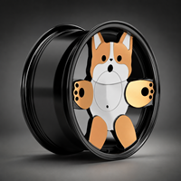 Jantes forgées sur mesure en forme de chien Corgi de 16, 17, 18, 19, 20 et 21 pouces, 5x114.3 5x112 pour Tesla Model 3, design mignon