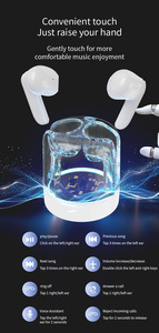 Mới Đầy Màu Sắc Trong Suốt Bin K13 Trong Tai Tai Nghe <span class=keywords><strong>Bluetooth</strong></span> Không Dây Cá Nhân Thời Trang Thoải Mái Trò Chơi Ánh Sáng 0 Chậm Trễ - Product Image 6