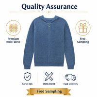 Herren Strickjacke Langarm Einfarbig Winter Casual Reißverschluss Dicke Strickware Pullover Maßanfertigung OEM ODM Großhandel