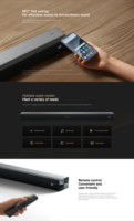 Barre de son Pro 5.1 canaux, système home cinéma 2.1 canaux avec interface sans fil USB et Aux, télécommande