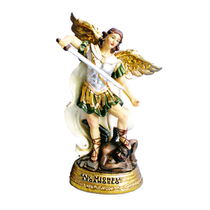Statua di San Michele Arcangelo in Resina, 5.5 Pollici, Figura Religiosa Cattolica, Decorazione per la Casa - Product Image 5