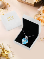 Collier pendentif en argent sterling 925 avec cristal jaune en forme de rose, bijoux tendance pour femmes et filles, cadeau d'anniversaire