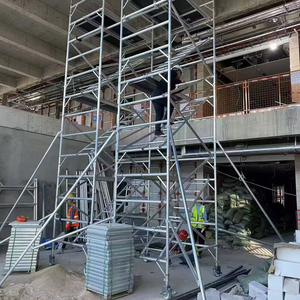 <span class=keywords><strong>Échafaudage</strong></span> en aluminium de vente chaude pour la construction <span class=keywords><strong>Échafaudage</strong></span> portable Tour d'<span class=keywords><strong>échafaudage</strong></span> mobile en aluminium de 6 à 12 mètres - Product Image 1