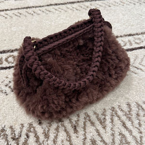 Borse Invernali da Donna Alla Moda Pochette Fatte a Mano <span class=keywords><strong>all</strong></span>'<span class=keywords><strong>Uncinetto</strong></span> Clutch a Fagotino da Sera per Matrimonio - Product Image 2