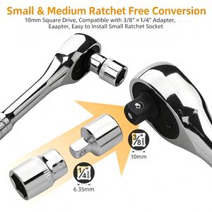 Industrial Grade <b>Socket</b> Wrench <b>Set</b> 1/4 in Chrome Plated Hex OEM Automotive Repair Tools - Product Image 4
