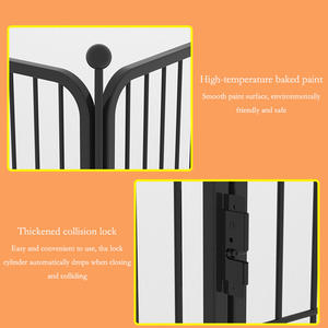 Enclos pour animaux <span class=keywords><strong>de</strong></span> compagnie en métal massif avec portillon d'isolement pour chiens <span class=keywords><strong>de</strong></span> petite et moyenne taille, utilisable en intérieur et en extérieur, chenil robuste pour chiots - Product Image 6