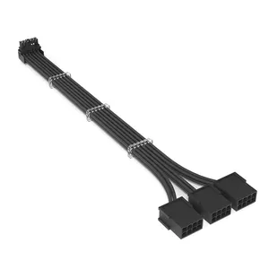 PCIE 5.0 12VHPWR ATX3.0 הארכת כבל מחבר כדי 3x8Pin PCI-E GPU כוח מתאם כבל PSU כבל מאריך