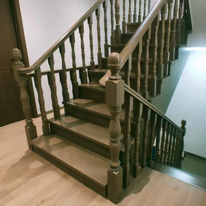 Rampe d'<span class=keywords><strong>escalier</strong></span> en bois massif sur mesure, placage ou peinture de surface, pour escaliers de centres commerciaux ou rampes de protection en verre - Product Image 3