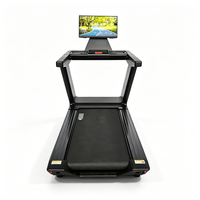 Equipo de Gimnasio Aeróbico con Motor AC de 3HP, Pantalla LED, Inclinación Ajustable de 15-20 km/h, Superficie Antideslizante, Aprobado por CE