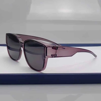 Lunettes de soleil Gelais légères avec protection UV400, verres polarisés rabattables à porter par-dessus des lunettes, monture TR90, verres TAC, couvercle rabattable