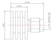 Charge de terminaison RF SMA plaquée argent, connecteur mâle SMA, charge fictive 2 Watts pour testeur 0-8,5 GHz en stock