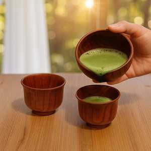 ถ้วยชาไม้ธรรมชาติ ทำด้วยมือจากไม้คุณภาพเยี่ยม เหมาะสำหรับดื่มชา กาแฟ หรือเครื่องดื่มร้อนอื่นๆ เป็นมิตรกับสิ่งแวดล้อม - Product Image 3