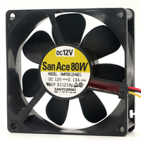 SANYO 9WP0812H401 12VDC 0.13A 80*80*25MM 8025 8CM Kipas Pendingin Aksial Jepang Baru dan Asli