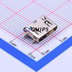 HDMI-519S HDMI Connector SMD Connector ( Connector Type: HDMI-C )( Gender: Female )( Total Number of PINs: 19P ) - Product Image 1