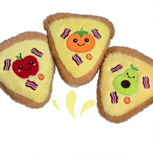 Cartoon Pluche Kaas Pizza Creatieve Sleutelhanger Schattig Eten Tas Accessoires Aangepaste Tekening - Product Image 3