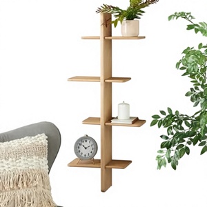 Estantes de pared de madera contemporáneos para la decoración de la sala de estar, dormitorio, oficina, cocina y aplicaciones funcionales de almacenamiento. - Product Image 1