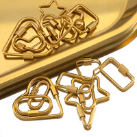 Mousqueton à vis en acier inoxydable résistant au ternissement, breloques pour collier, bracelet, bijoux, accessoires, fermoirs, vente en gros