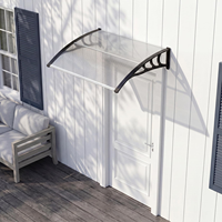 Auvent mural fixe en polycarbonate pour fenêtre extérieure, imperméable, résistant aux UV, abri de pluie pour balcon, taille personnalisée, fabrication en usine