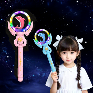 Baguette Magique Sirène Dauphin avec Lumières Multicolores et Musique, <span class=keywords><strong>Jouet</strong></span> Musical pour Fêtes et Festivals - Product Image 3