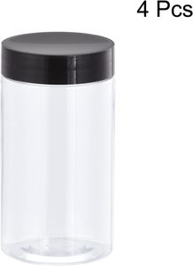 High Quality Biodegradable Plastic <b>Large</b> Capacity 50ml 60ml 80ml 100ml 200ml 250ml 500ml PET Plastic <b>Jar</b> with Aluminum Lid - Product Image 3