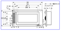 Modul LCD STN 8*2 Karakter 8-bit Paralel HD44780 Pengontrol Kompatibel 5V untuk Meteran Tertanam SMC0802B