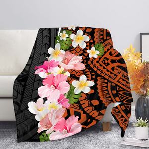<span class=keywords><strong>Couverture</strong></span> familiale en micro peluche personnalisée Tonga Polynesian Tribal Print Warm Winter Flanelle Weighted Bed Blanks - Product Image 1