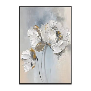 <span class=keywords><strong>Flores</strong></span> Decorativas Ecológicas para el Hogar, Pintura <span class=keywords><strong>al</strong></span> Óleo Acrílica 3D Pintada a Mano de <span class=keywords><strong>Flores</strong></span> <span class=keywords><strong>Grandes</strong></span>, Arte Floral Moderno en Venta - Product Image 1