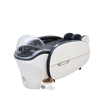 Lit de massage électrique vibrant de luxe et fauteuil-lit de lavage de cheveux au design moderne pour salon, barbier et usage esthétique