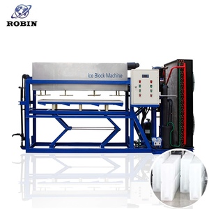 Machine industrielle de fabrication de blocs de glace transparents à refroidissement direct de 3 tonnes, d'occasion, contrôlée par PLC, avec moteur pour la pêche et les produits de la mer - Product Image 1