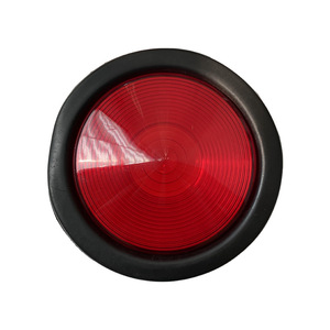 Nouveau feu arrière rond rouge de 4 pouces pour camions, fourgonnettes, remorques, système d'éclairage de remplacement en plastique 24V - Product Image 1
