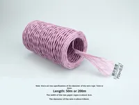 2mm * 50m fil torsadé naturel artisanat macramé chaîne bricolage raphia papier ficelle fil de fer inclus pour les mariages saint valentin