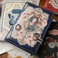 Nouveau carnet A6 2026 au design papillon gothique avec fermeture magnétique, idéal pour le journaling et les voyages