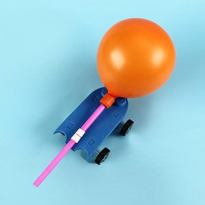 Yulin - Juguete Educativo <span class=keywords><strong>de</strong></span> Física para Niños, Coche <span class=keywords><strong>de</strong></span> Reacción, Experimento Científico, Coche Impulsado por Globo, Modelo 0126, Kit Desarmable - Product Image 2