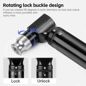 Bomba de ciclismo portátil de 160PSI, mini Inflador de neumáticos de <span class=keywords><strong>bicicleta</strong></span> de <span class=keywords><strong>aluminio</strong></span> con válvulas Presta y Schrader para inflado manual de <span class=keywords><strong>bicicleta</strong></span> - Product Image 5