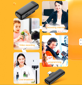 Collier rabattable <span class=keywords><strong>pour</strong></span> microphone Lavalier sans fil intégré double canal Offre Spéciale avec fonction d'annulation du bruit Matière plastique - Product Image 5