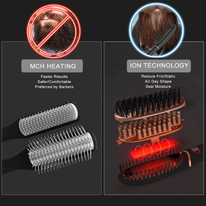 Brosse à lisser les cheveux LCD personnalisée peigne à vapeur portable mini brosse à lisser la <span class=keywords><strong>barbe</strong></span> ionique mini brosse à cheveux électronique pour lisser la <span class=keywords><strong>barbe</strong></span> - Product Image 3
