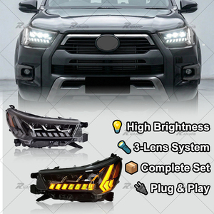 ไฟหน้า LED 3 เลนส์ ความสว่างสูง สำหรับ Hilux Revo ปี 2021-2025 แบบเสียบปลั๊กใช้งานได้ทันที ชุดไฟหน้าทดแทนโดยตรง - Product Image 2