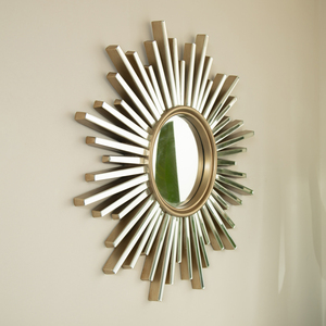 Miroir décoratif Gemme Mirror 33'' en forme de soleil couchant pour salle de bain, chambre et salon - Product Image 5