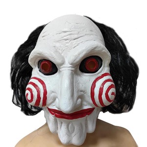 Nouveau film d'horreur <span class=keywords><strong>personnage</strong></span> scie masque caoutchouc souple effrayant Clown Masque Costume accessoires décoration Latex Halloween masque - Product Image 4