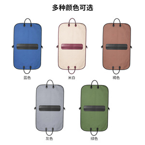 High Quality Garment Bag 600D Oxford with Leather <b>Cover</b> Travel Suit Dust <b>Cover</b> Foldable <b>Clothes</b> <b>Cover</b> Dress Suit Bag - Product Image 6