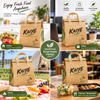 Sac isotherme en kraft imperméable avec doublure en aluminium pour aliments chauds ou froids et pique-niques